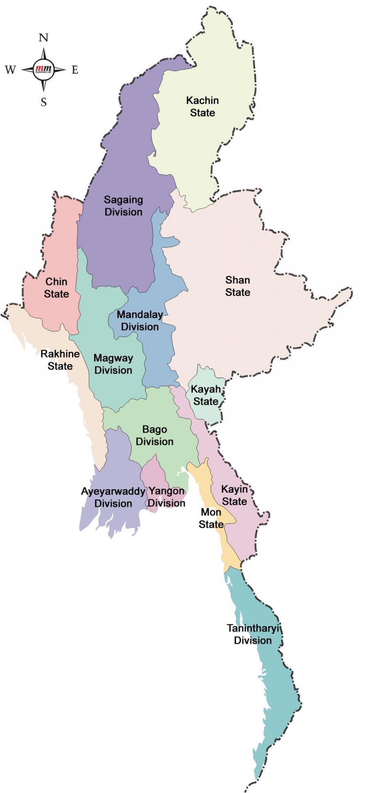 Myanmar peta dan syarikat