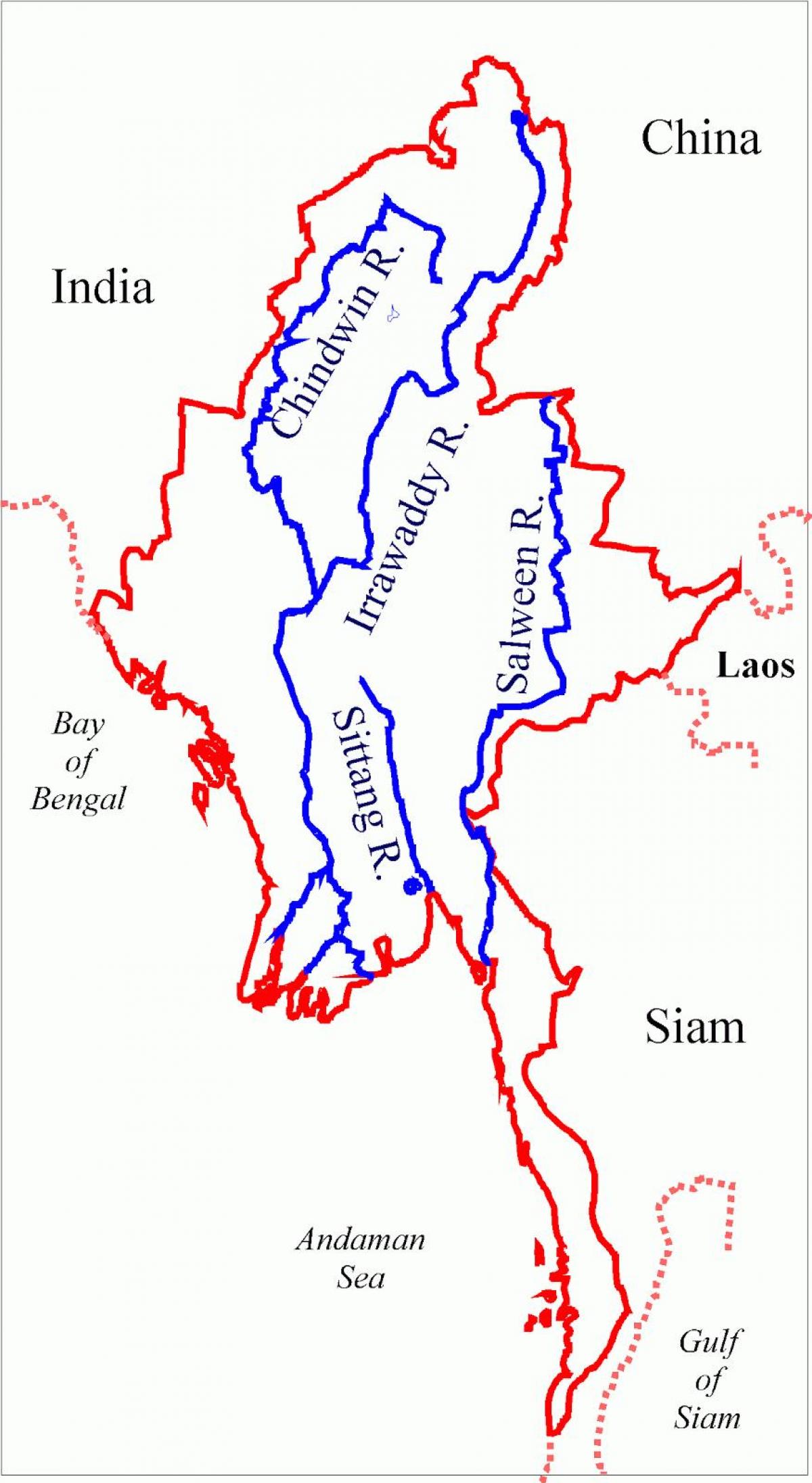 Burma sungai peta