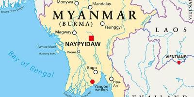 Myanmar peta negara