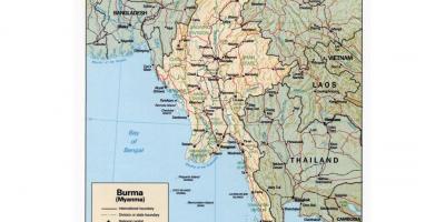 Peta Myanmar dengan kota