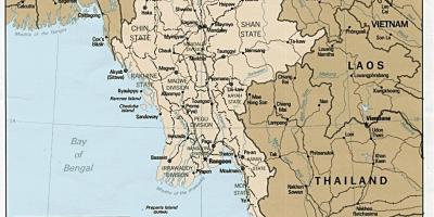 Myanmar Burma peta