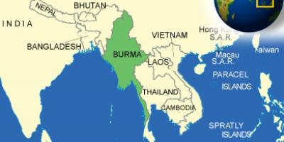 Burma atau Myanmar peta